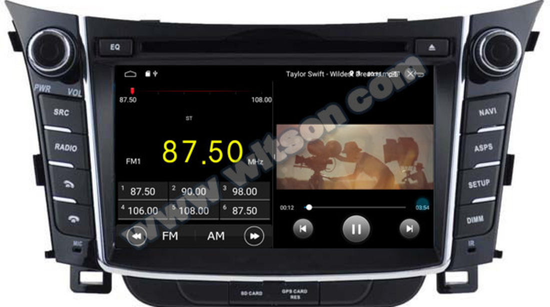 NAVIGATIE ANDROID 10 DEDICATA HYUNDAI I30 2011-2017 WITSON W2-KS5724 PROCESOR QUAD CORE 16GB 2GB RAM