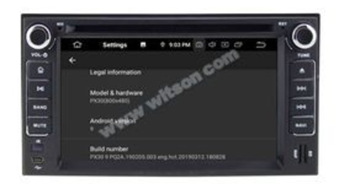 NAVIGATIE ANDROID 10 DEDICATA KIA CERATO 2003-2006 WITSON W2-RDT7655 PX30 16GB GPS WAZE