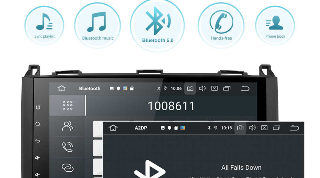 NAVIGATIE ANDROID 10 DEDICATA MERCEDES BENZ A B CLASS VITO VIANO SPRINTER VW CRAFTER NAVD-MT068