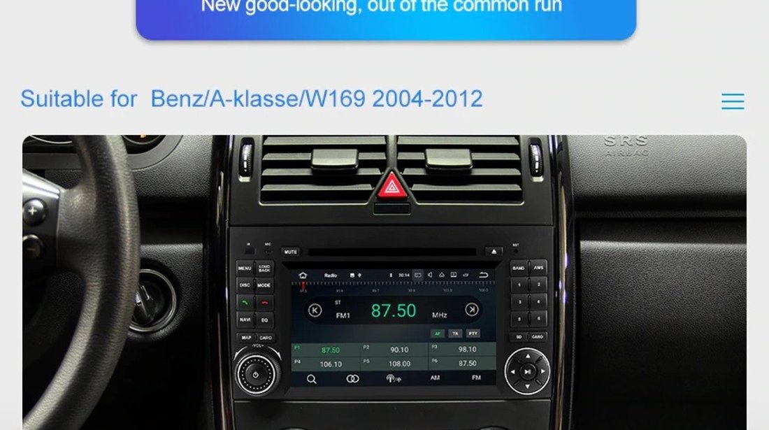 NAVIGATIE ANDROID 10 DEDICATA MERCEDES BENZ A B CLASS VITO VIANO SPRINTER VW CRAFTER NAVD-MT068