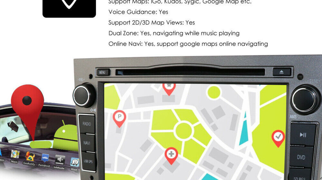 Navigatie Android 10 Dedicata Opel Astra Vectra Antara Corsa Zafira Meriva Signum Vivaro NAVD-MT019