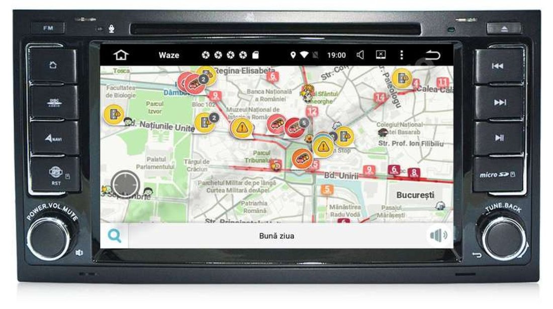 NAVIGATIE Android 10 VW TOUAREG MULTIVAN Waze NAVD-MT9200