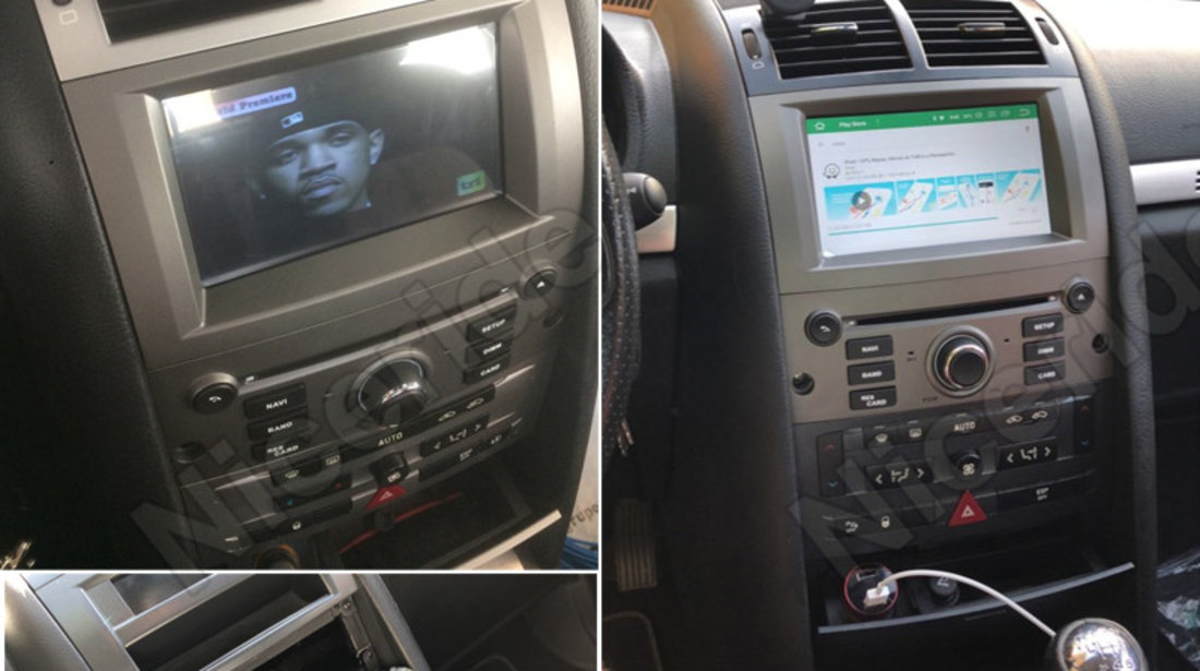 NAVIGATIE ANDROID 12 DEDICATA PEUGEOT 407 2004 2010 PROCESOR OCTACORE 4+64GB SIM 4G CARPLAY WIRELESS