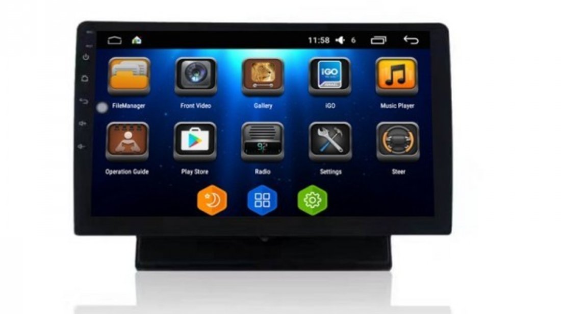 Navigatie Android 1DIN Dacia Duster Ecran 10.1 Inch Ecran Reglabil Detasabil INTERNET NAVD-i1010