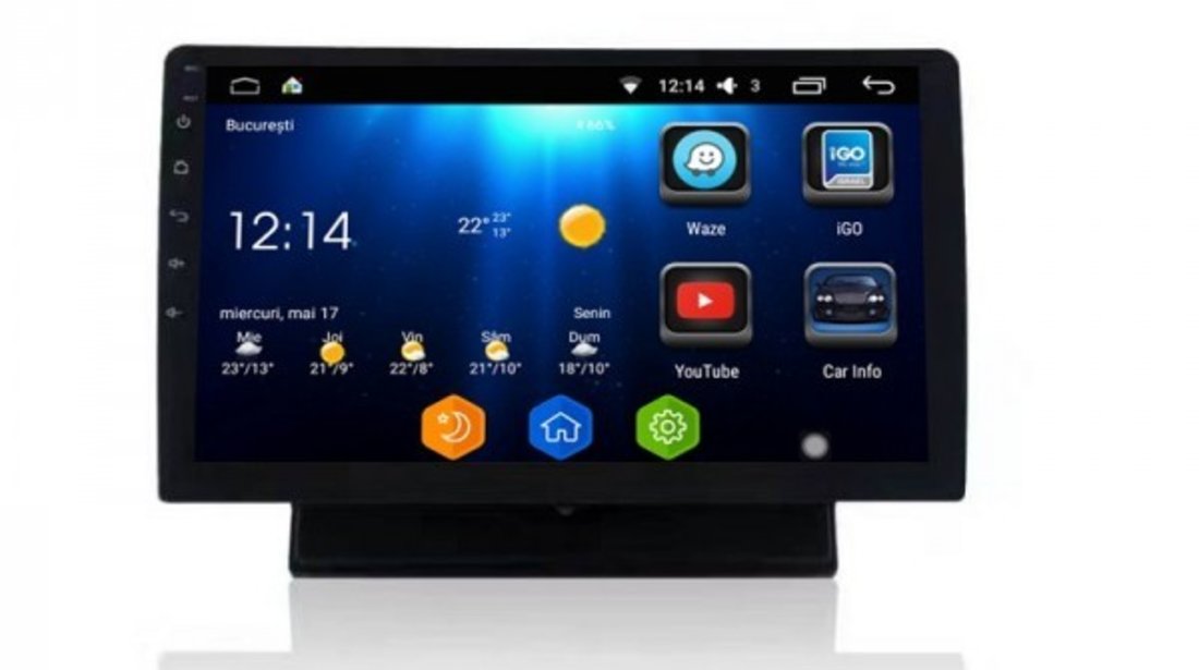 Navigatie Android 1DIN Dacia Duster Ecran 10.1 Inch Ecran Reglabil Detasabil INTERNET NAVD-i1010