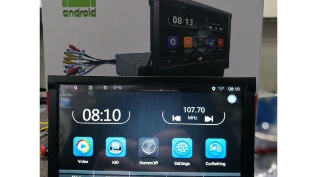 Navigatie Android 1DIN SKODA SUPERB Ecran 7 Inch Ecran Reglabil INTERNET WAZE EDT-E002