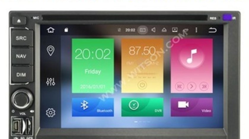 NAVIGATIE ANDROID 2DIN UNIVERSALA WITSON W2-B5722 ECRAN CAPACITIV INTERNET 4G WIFI OCTA-CORE 32GB 1,