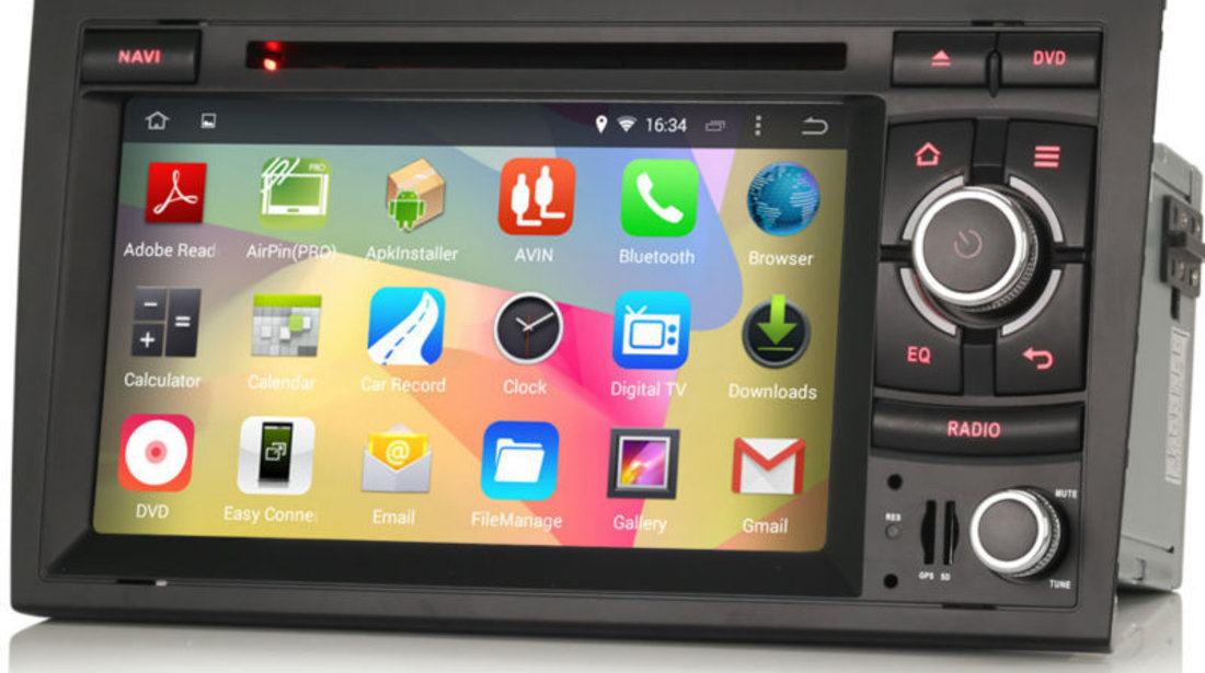 NAVIGATIE ANDROID 4.4.4 DEDICATA AUDI A4 B6 B7 SEAT EXEO INTERNET WIFI 3G PROCESOR QUADCORE 16GB