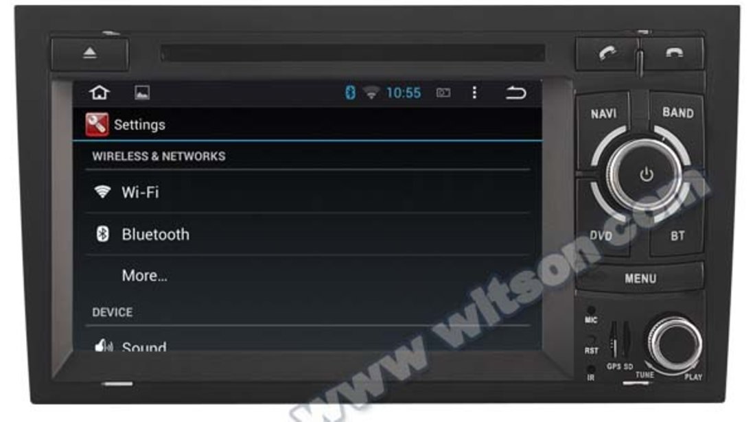 NAVIGATIE ANDROID 4.4.4 DEDICATA AUDI A4 S4 RS4 SEAT EXEO RNS-E WITSON W2-A9764A INTERNET WIFI