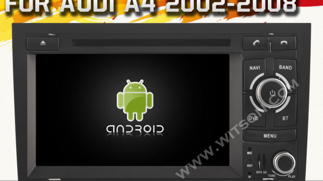 NAVIGATIE ANDROID 4.4.4 DEDICATA AUDI A4 S4 RS4 SEAT EXEO RNS-E WITSON W2-A9764A INTERNET WIFI