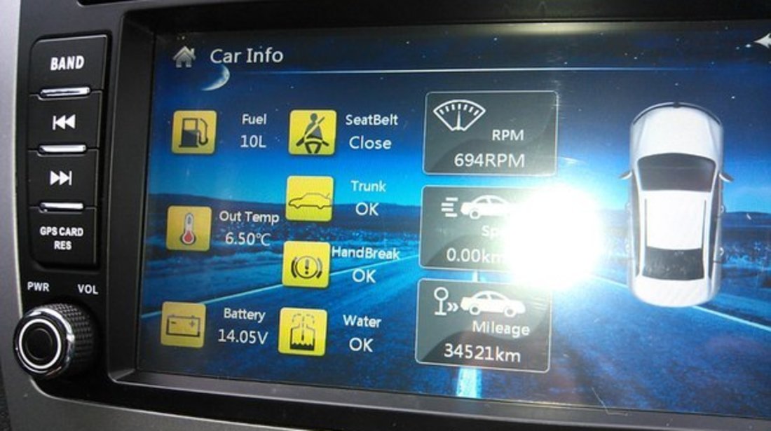 NAVIGATIE ANDROID 4.4.4 DEDICATA SKODA OCTAVIA 2 WITSON W2-A6703 INTERNET 3G WIFI PROCESOR CORTEX A9