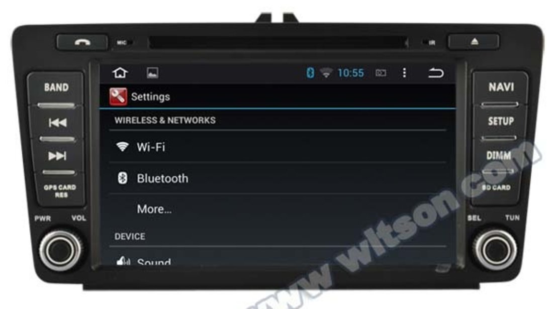 NAVIGATIE ANDROID 4.4.4 DEDICATA SKODA OCTAVIA 2 WITSON W2-A6703 INTERNET 3G WIFI PROCESOR CORTEX A9