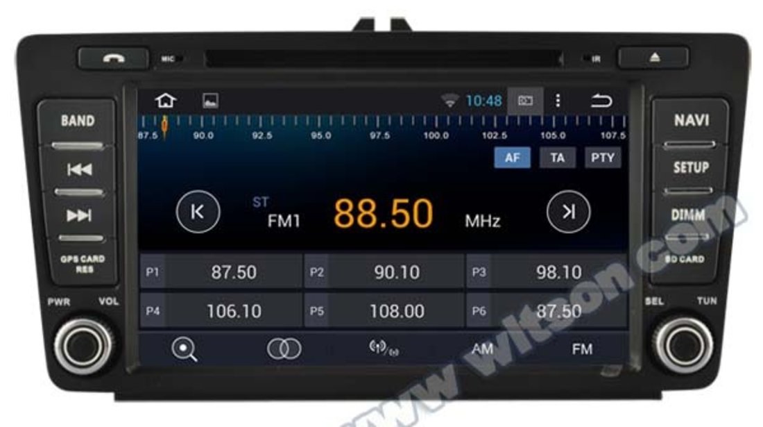 NAVIGATIE ANDROID 4.4.4 DEDICATA SKODA OCTAVIA 2 WITSON W2-A6703 INTERNET 3G WIFI PROCESOR CORTEX A9