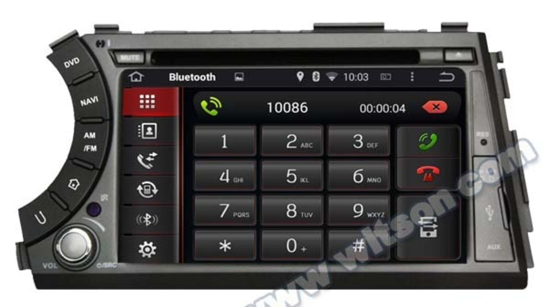 NAVIGATIE ANDROID 4.4.4 DEDICATA SSANGYONG KYRON ACTYON KORANDO TRADIE WITSON W2-A7066 INTERNET WIFI