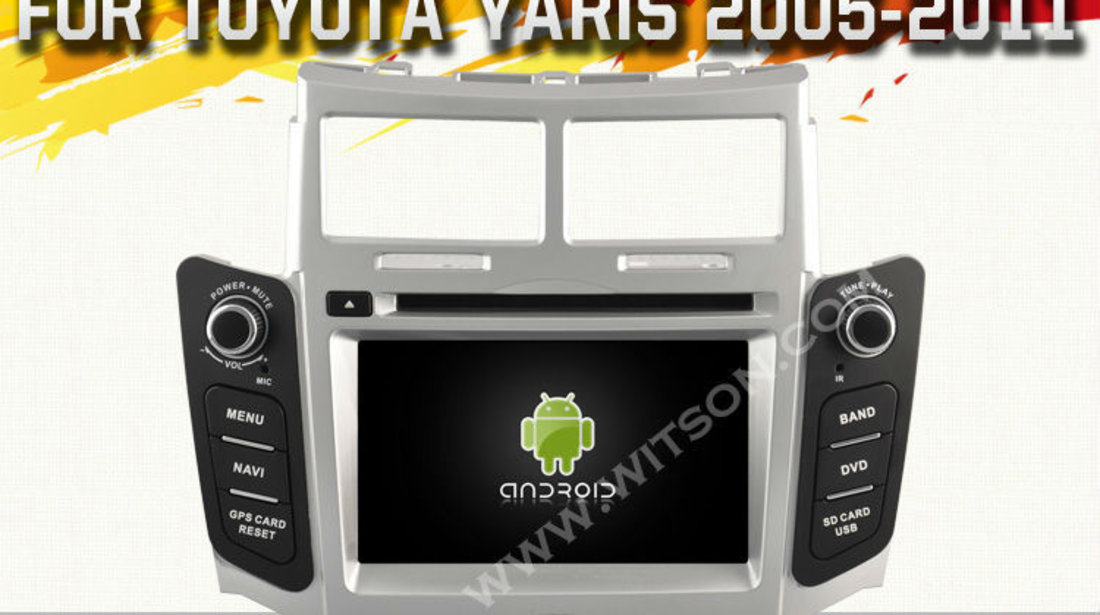 NAVIGATIE ANDROID 4.4.4 DEDICATA TOYOTA YARIS WITSON W2-A8111T INTERNET WIFI MIRRORLINK