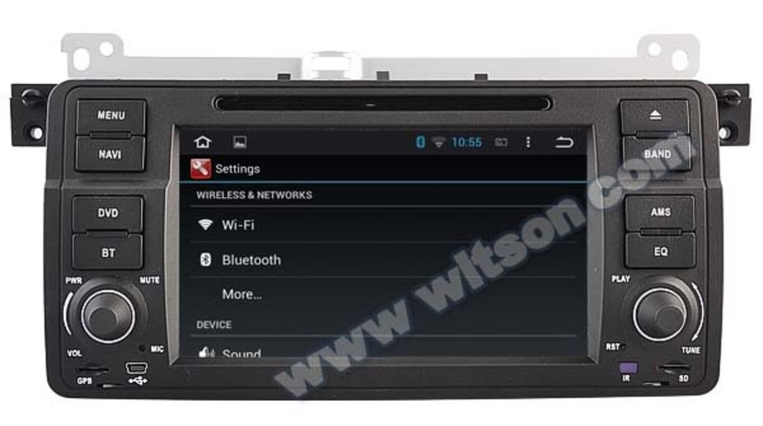 NAVIGATIE ANDROID 5.1.1 DEDICATA BMW E46 WITSON W2-A9756B INTERNET WIFI PROCESOR QUAD-CORE 16GB