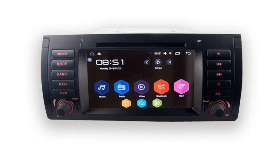 NAVIGATIE ANDROID 6.0.1 DEDICATA BMW X5 E53 (1999 - 2006) QUAD-CORE 2GB RAM 16GB NAVD-i082