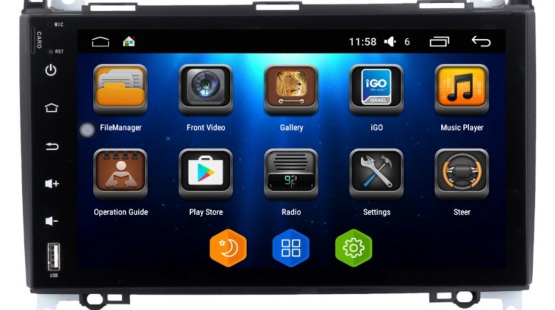 Navigatie Android 6.0.1 Mercedes Benz A B Class Vito Viano Sprinter VW Crafter Intel 2GB Ram NAVD-i0
