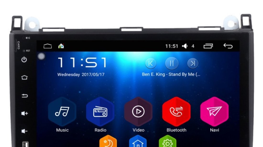 Navigatie Android 6.0.1 Mercedes Benz A B Class Vito Viano Sprinter VW Crafter Intel 2GB Ram NAVD-i0