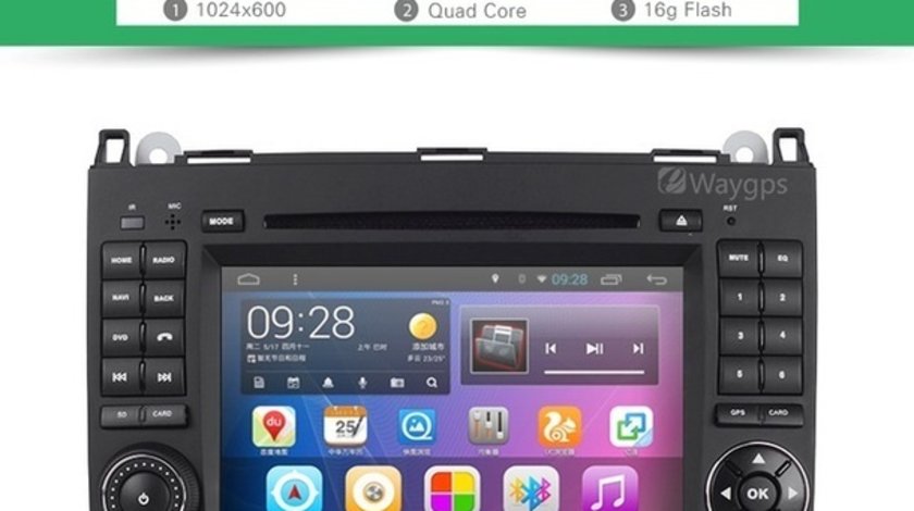 NAVIGATIE ANDROID 6.0 DEDICATA MERCEDES-BENZ VITO W639 EDOTEC EDT-G068 WAZE