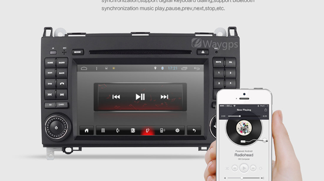 NAVIGATIE ANDROID 6.0 DEDICATA MERCEDES VITO VIANO SPRINTER A B CLAS VW CRAFTER EDOTEC EDT-G068 WAZE