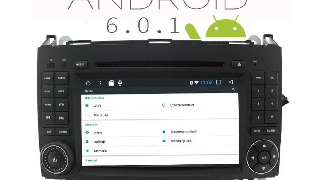 NAVIGATIE ANDROID 6.0 DEDICATA MERCEDES VITO VIANO SPRINTER A B CLAS VW CRAFTER EDOTEC EDT-G068 WAZE