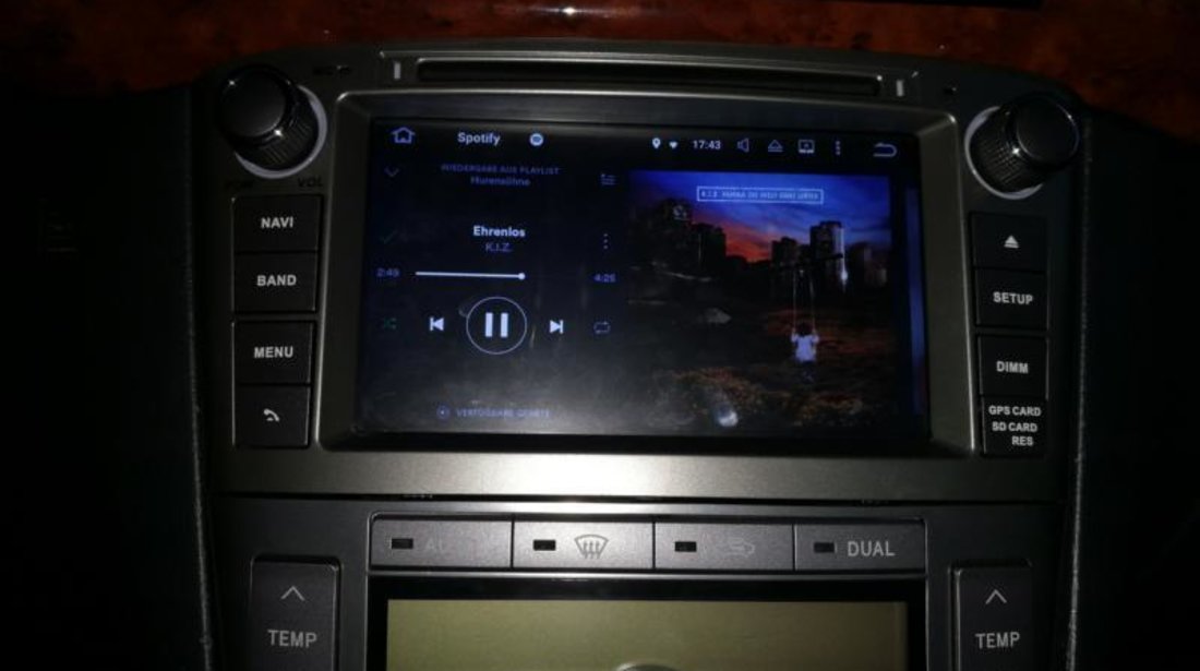 NAVIGATIE ANDROID 6.0 DEDICATA TOYOTA AVENSIS NAVD-A5587 INTERNET 4G WIFI OCTACORE 32GB WAZE