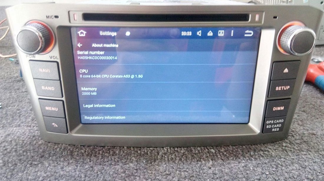 NAVIGATIE ANDROID 6.0 DEDICATA TOYOTA AVENSIS NAVD-A5587 INTERNET 4G WIFI OCTACORE 32GB WAZE