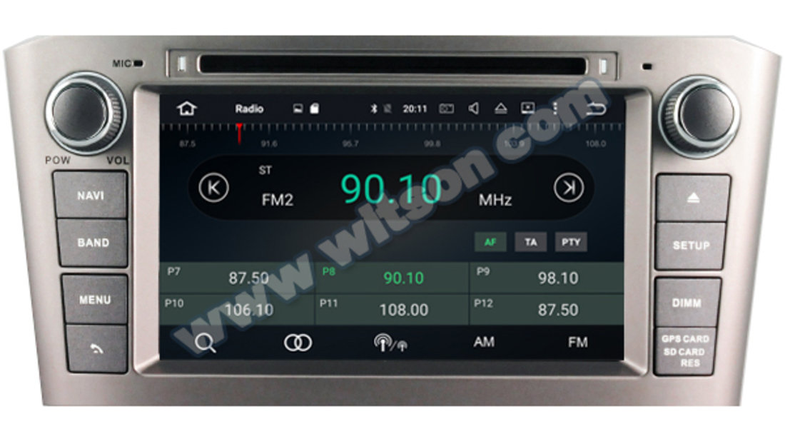 NAVIGATIE ANDROID 6.0 DEDICATA TOYOTA AVENSIS WITSON W2-B5587 INTERNET 4G WIFI OCTACORE 32GB WAZE