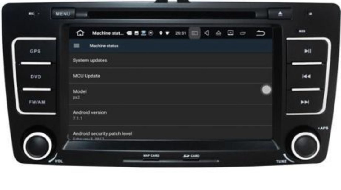 NAVIGATIE ANDROID 7.1.1 DEDICATA SKODA OCTAVIA 2 ECRAN 8'' 16GB 2GB RAM INTERNET 3G WIFI QUAD-CORE