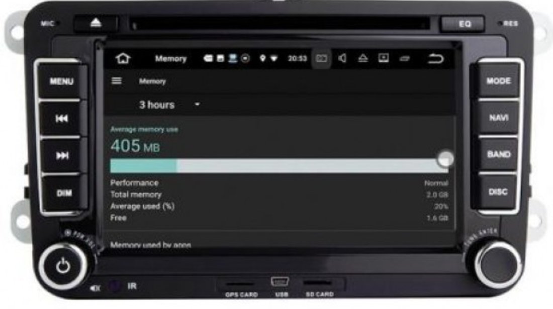 NAVIGATIE ANDROID 7.1.1 DEDICATA VW Touran ECRAN 7'' CAPACITIV 16GB 2GB RAM INTERNET 3G WIFI QUA