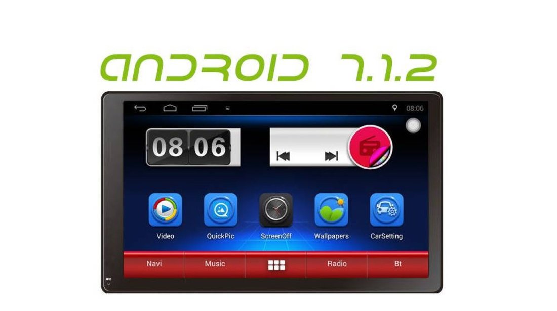 NAVIGATIE ANDROID 7.1.2 CARPAD EDONAV E300 UNITATE MULTIMEDIA CU ECRAN DE 7" GPS CARKIT 3G WIFI WAZE