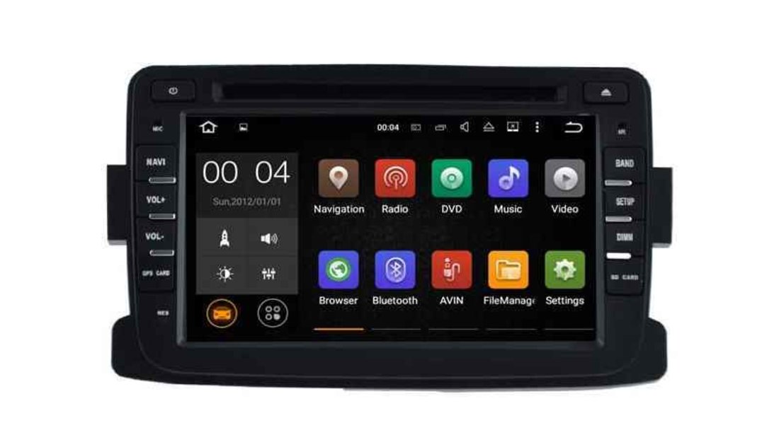 Navigatie Android 7.1 Dacia Logan 2 Duster Lodgy Dokker Sandero QUAD CORE INTERNET NAVD A5157