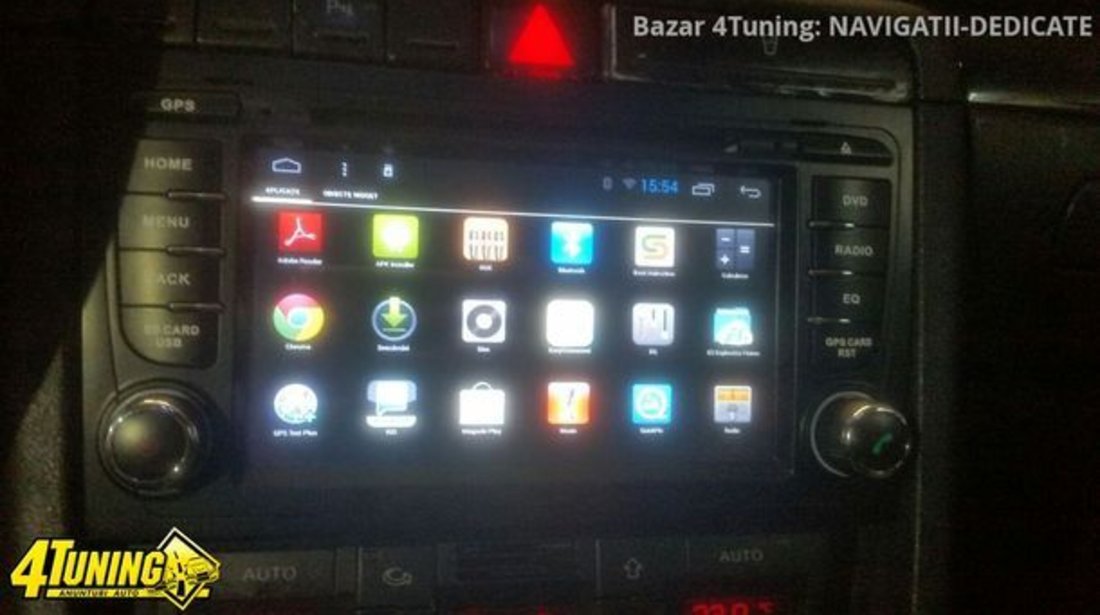 NAVIGATIE ANDROID 7.1 DEDICATA AUDI A4 B6 B7 SEAT EXEO NAVD-A050 7'' CAPACITIV 16GB 2GB DVD GPS WAZE