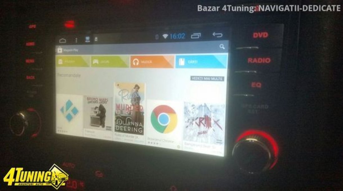 NAVIGATIE ANDROID 7.1 DEDICATA AUDI A4 B6 B7 SEAT EXEO NAVD-A050 7'' CAPACITIV 16GB 2GB DVD GPS WAZE