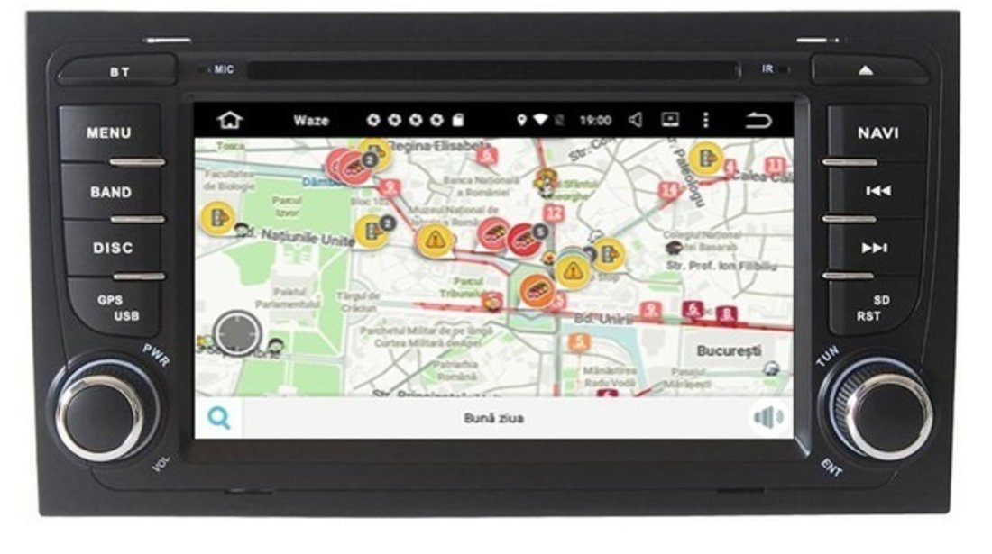 NAVIGATIE ANDROID 7.1 DEDICATA AUDI A4 B6 B7 SEAT EXEO NAVD-A050 7'' CAPACITIV 16GB 2GB DVD GPS WAZE