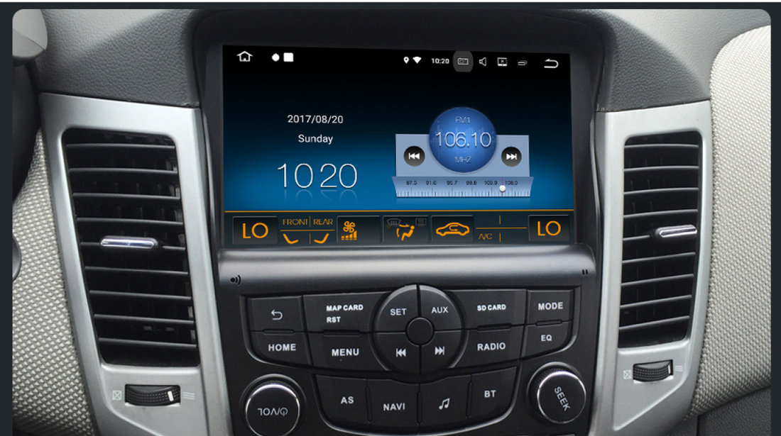NAVIGATIE ANDROID 7.1 DEDICATA CHEVROLET CRUZE ECRAN 8'' 2GB RAM USB SD PLAYER DVR CARKIT GPS WAZE