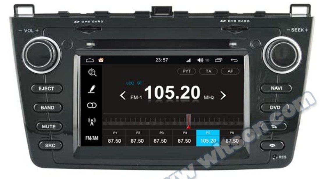 NAVIGATIE ANDROID 7.1 DEDICATA MAZDA 6 2008-2012 WITSON W2-Q012B PLATFORMA S190 ECRAN CAPACITIV 7''