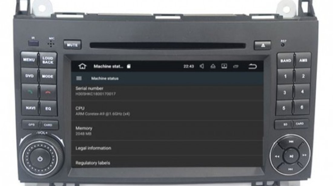 NAVIGATIE ANDROID 7.1 DEDICATA Mercedes-Benz/Sprinter/W906/W209/W311/W315/W318 2006-2012 NAVD-A068