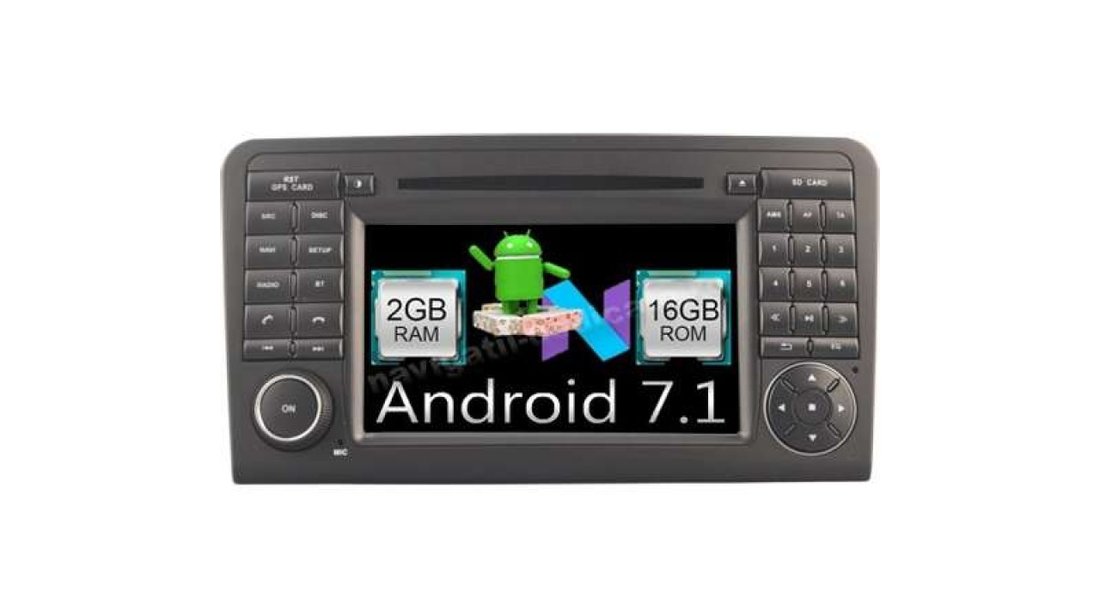 NAVIGATIE ANDROID 7.1 DEDICATA MERCEDES ML W164 GL X164 NAVD-A219 2GB RAM 3G DVR CARKIT GPS WAZE