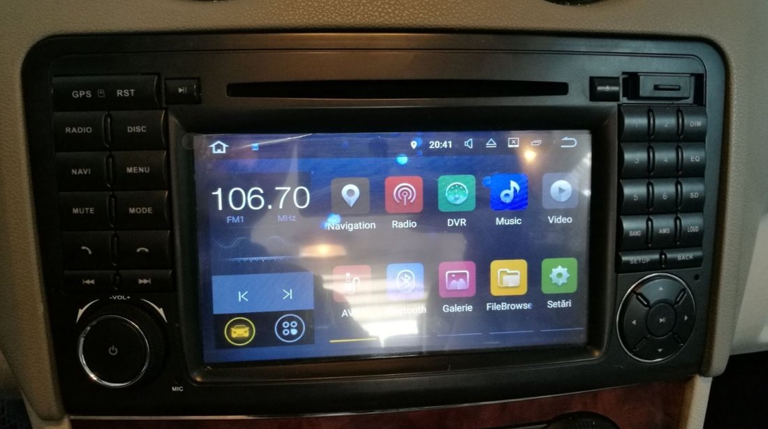 NAVIGATIE ANDROID 7.1 DEDICATA MERCEDES ML W164 GL X164 NAVD-A219 2GB RAM 3G DVR CARKIT GPS WAZE