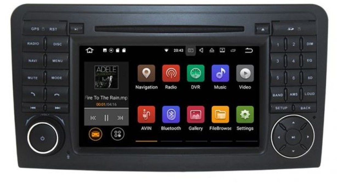 NAVIGATIE ANDROID 7.1 DEDICATA MERCEDES ML W164 GL X164 NAVD-A219 2GB RAM 3G DVR CARKIT GPS WAZE