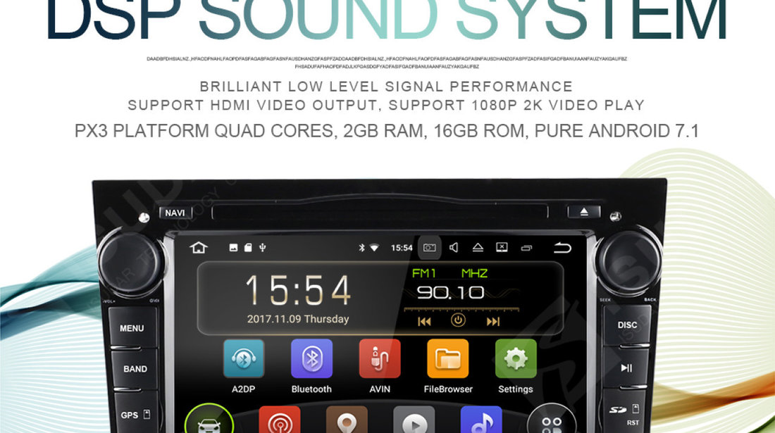 NAVIGATIE ANDROID 7.1 DEDICATA Opel Astra H NAV-D019 2GB RAM DVR CARKIT