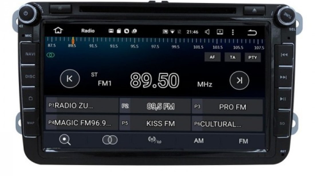 NAVIGATIE ANDROID 7.1 DEDICATA VW AMAROK NAVD-A9240 ECRAN 8'' CAPACITIV 16GB 2GB RAM INTERNET 3G