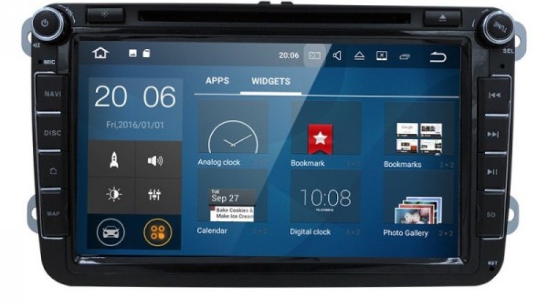 NAVIGATIE ANDROID 7.1 DEDICATA VW AMAROK NAVD-A9240 ECRAN 8'' CAPACITIV 16GB 2GB RAM INTERNET 3G