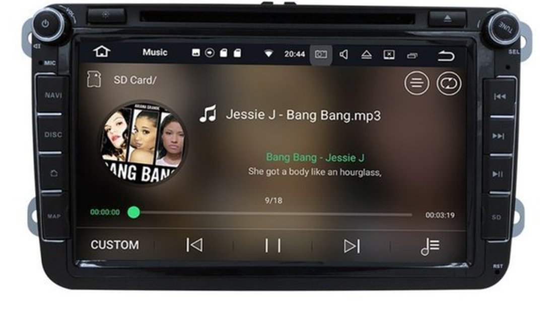 NAVIGATIE ANDROID 7.1 DEDICATA VW Jetta NAVD-A9240 ECRAN 8'' CAPACITIV 16GB 2GB RAM INTERNET 3G
