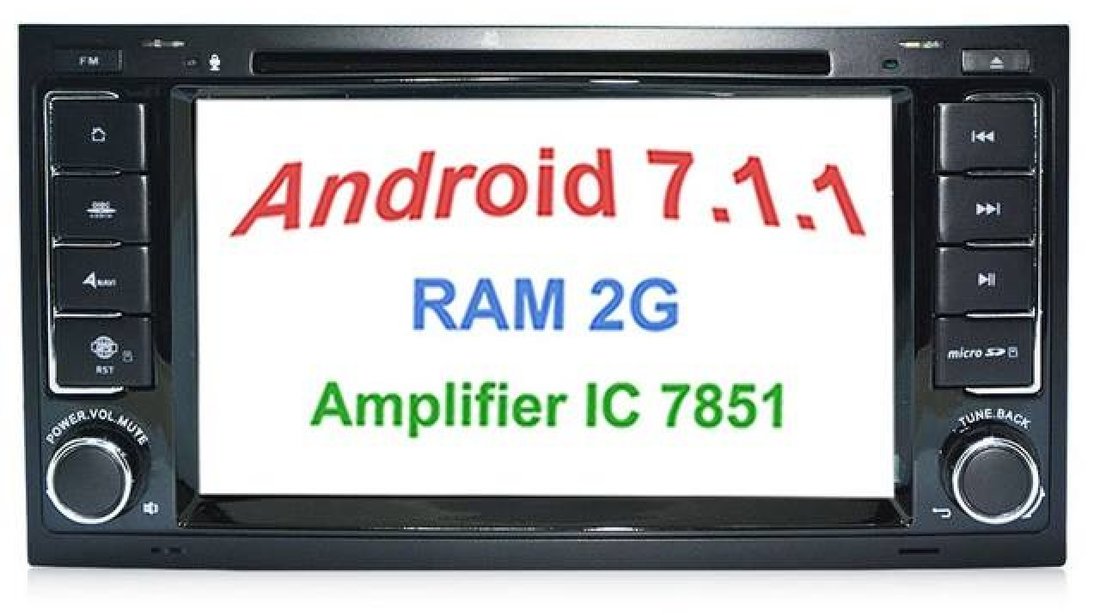 NAVIGATIE ANDROID 7.1 DEDICATA VW TOUAREG 2002 - 2010 2GB RAM DVR CARKIT GPS NAVD-A9200