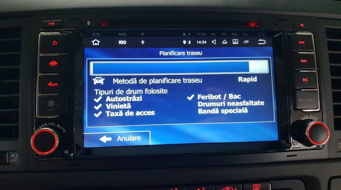 NAVIGATIE ANDROID 7.1 DEDICATA VW TOUAREG 2002 - 2010 2GB RAM DVR CARKIT GPS NAVD-A9200