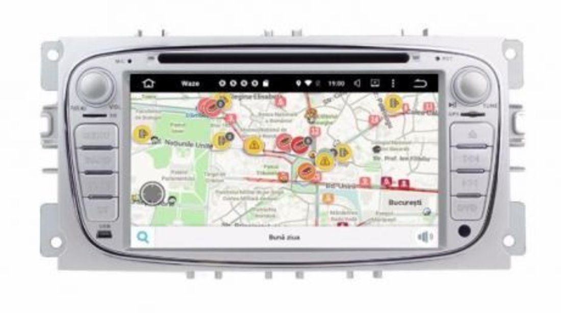 Navigatie Android 7.1 Ford Focus 2 Mondeo S Max ECRAN CAPACITIV INTERNET NAVD-A9457