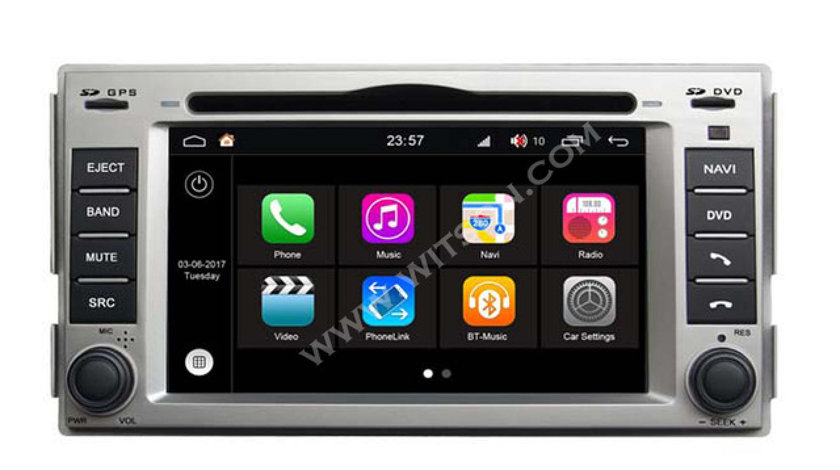 NAVIGATIE ANDROID 8.0 DEDICATA HYUNDAI SANTA FE MODEL WITSON W2-W008 PLATFORMA S200 OCTA-CORE 2G RAM